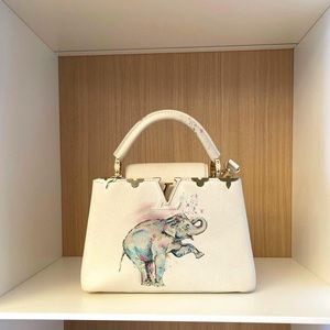 Louis Vuitton Watercolor Elephant Cappuccine Bag